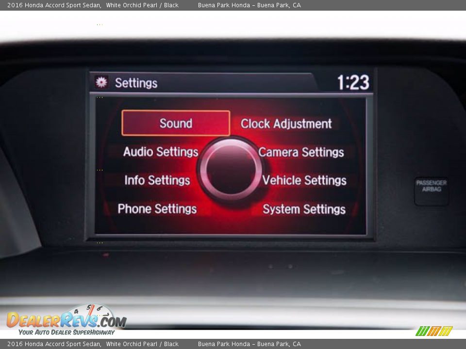 2016 Honda Accord Sport Sedan White Orchid Pearl / Black Photo #22