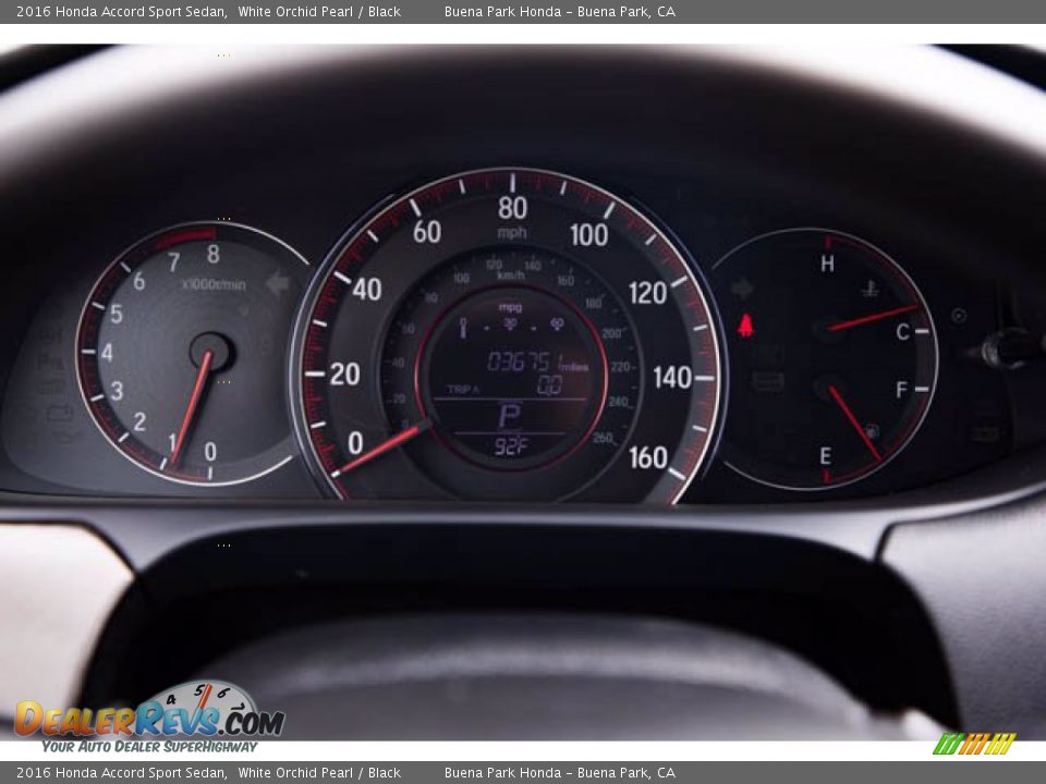 2016 Honda Accord Sport Sedan White Orchid Pearl / Black Photo #24