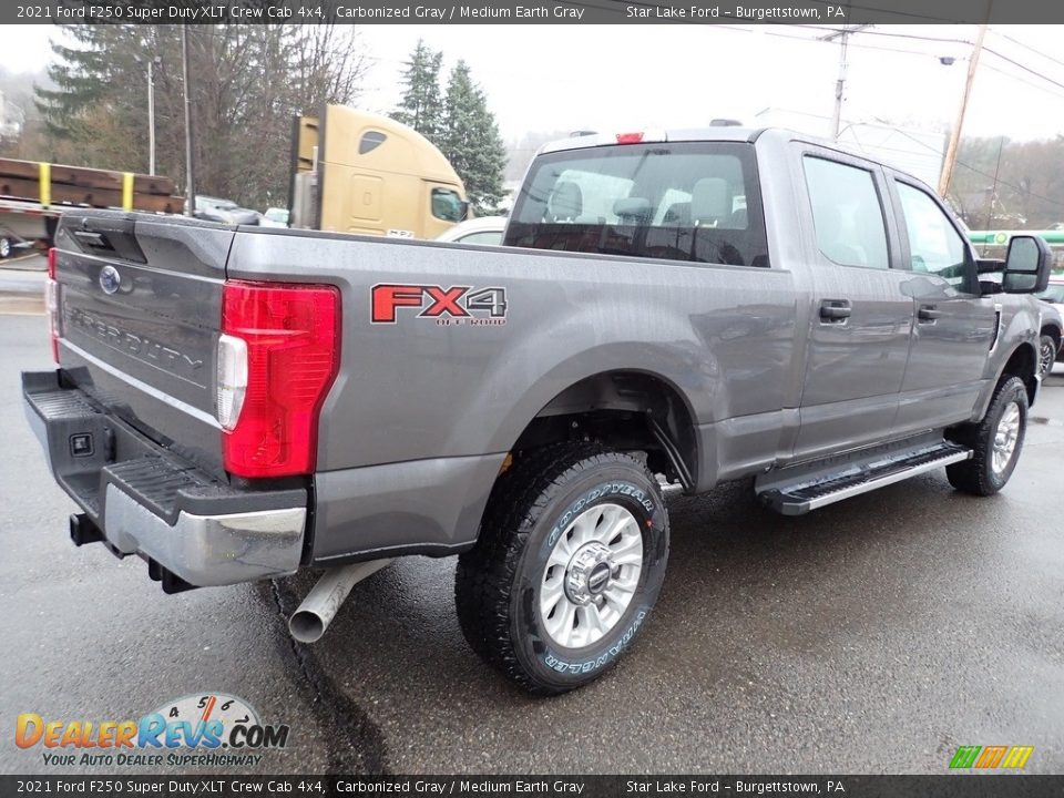 2021 Ford F250 Super Duty XLT Crew Cab 4x4 Carbonized Gray / Medium Earth Gray Photo #5