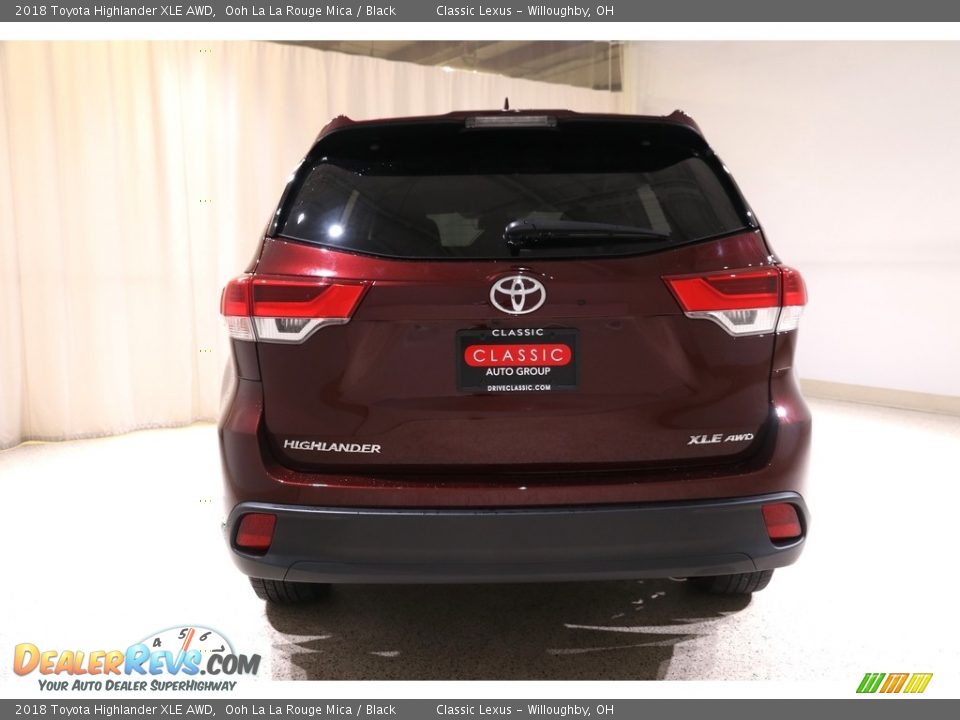 2018 Toyota Highlander XLE AWD Ooh La La Rouge Mica / Black Photo #20