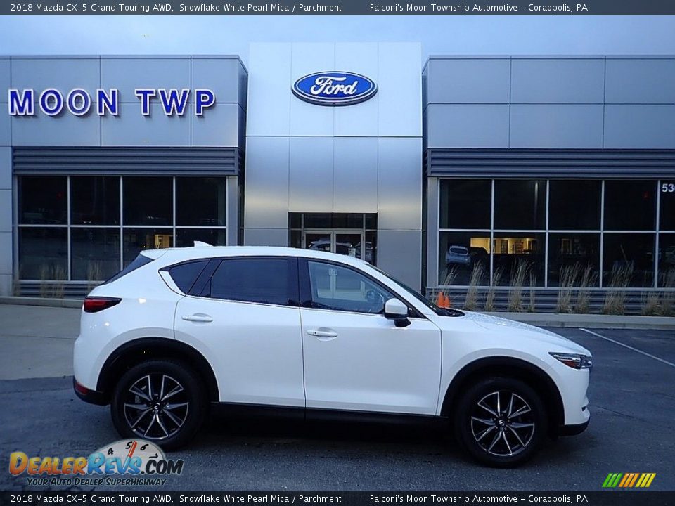 2018 Mazda CX-5 Grand Touring AWD Snowflake White Pearl Mica / Parchment Photo #1