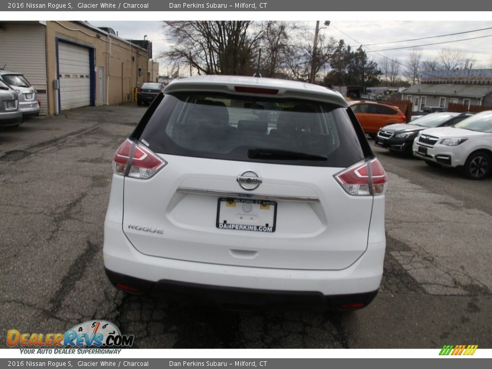 2016 Nissan Rogue S Glacier White / Charcoal Photo #6