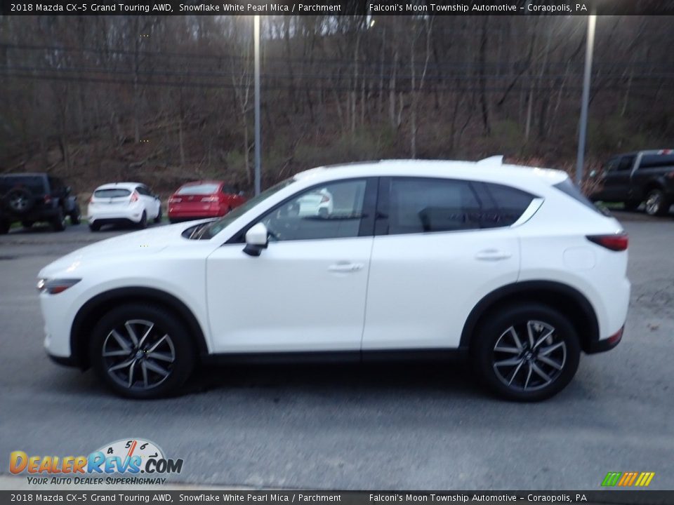 2018 Mazda CX-5 Grand Touring AWD Snowflake White Pearl Mica / Parchment Photo #6