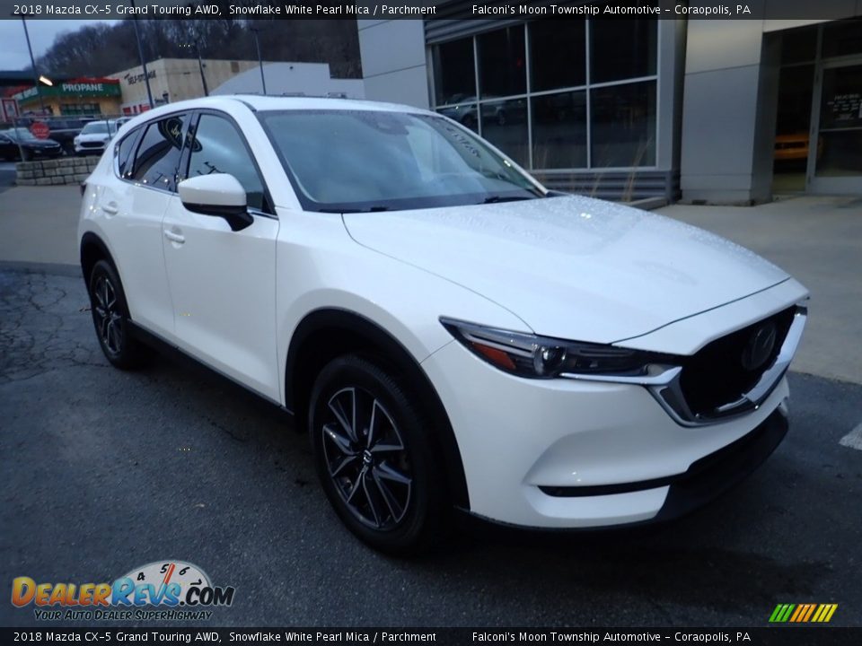 2018 Mazda CX-5 Grand Touring AWD Snowflake White Pearl Mica / Parchment Photo #9