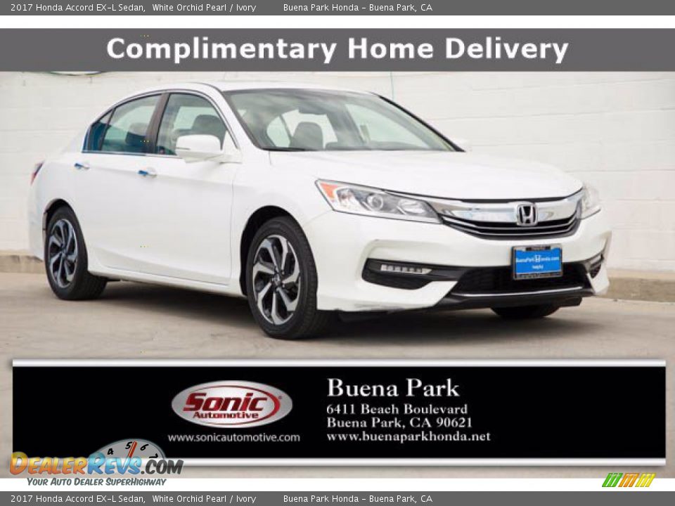 2017 Honda Accord EX-L Sedan White Orchid Pearl / Ivory Photo #1