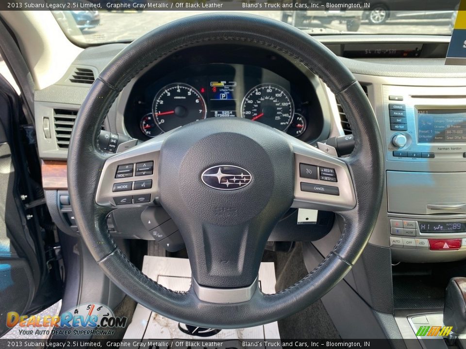 2013 Subaru Legacy 2.5i Limited Graphite Gray Metallic / Off Black Leather Photo #11