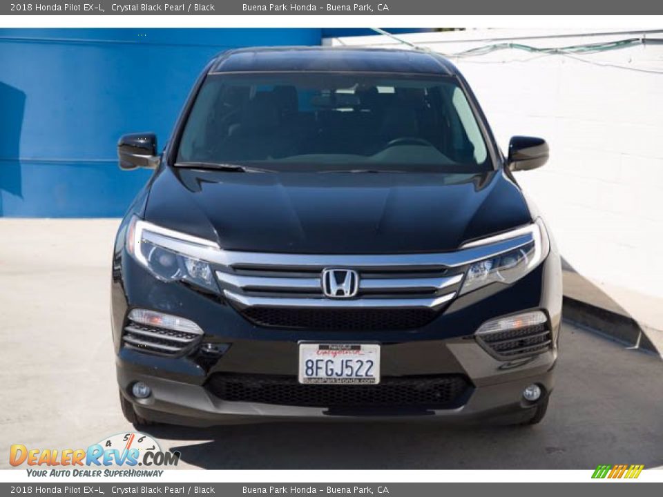 2018 Honda Pilot EX-L Crystal Black Pearl / Black Photo #7