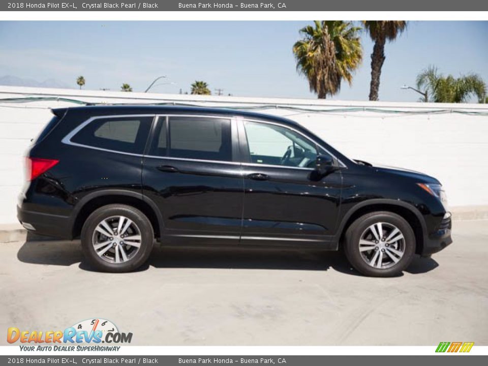 2018 Honda Pilot EX-L Crystal Black Pearl / Black Photo #12