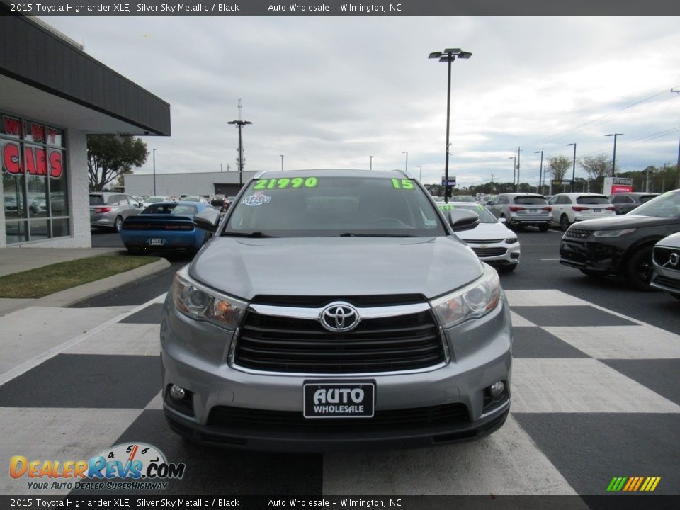 2015 Toyota Highlander XLE Silver Sky Metallic / Black Photo #2