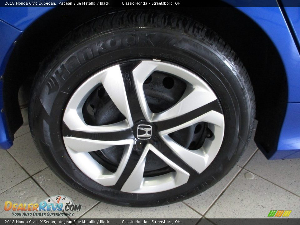 2018 Honda Civic LX Sedan Aegean Blue Metallic / Black Photo #6