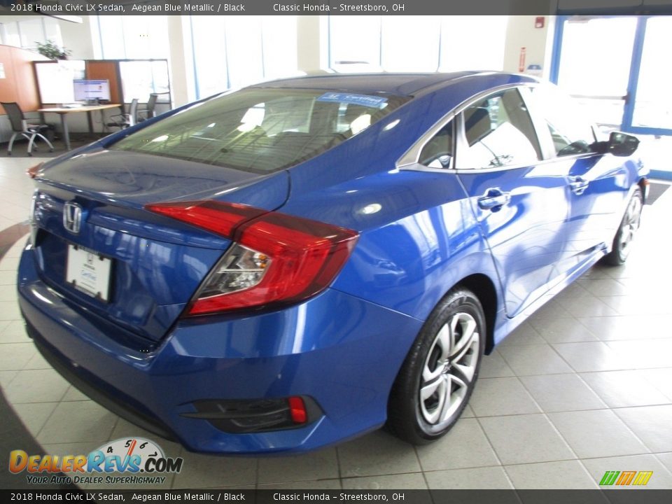 2018 Honda Civic LX Sedan Aegean Blue Metallic / Black Photo #7