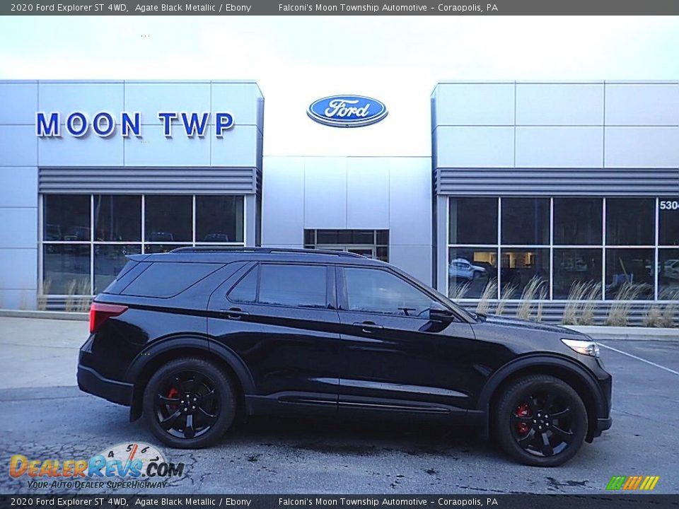 2020 Ford Explorer ST 4WD Agate Black Metallic / Ebony Photo #1