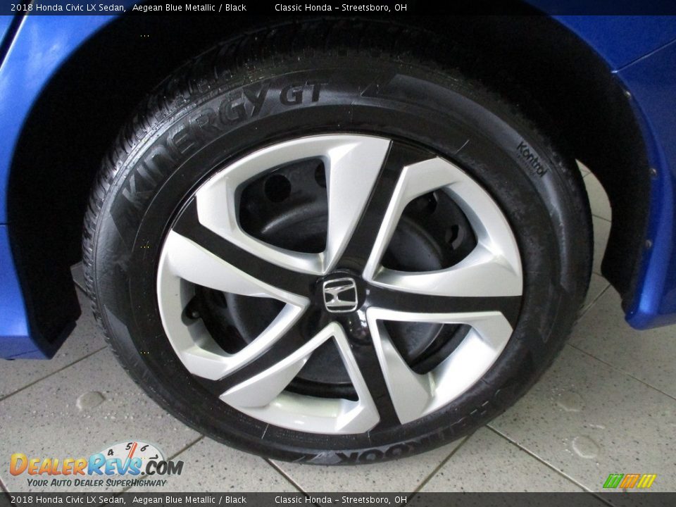 2018 Honda Civic LX Sedan Aegean Blue Metallic / Black Photo #11