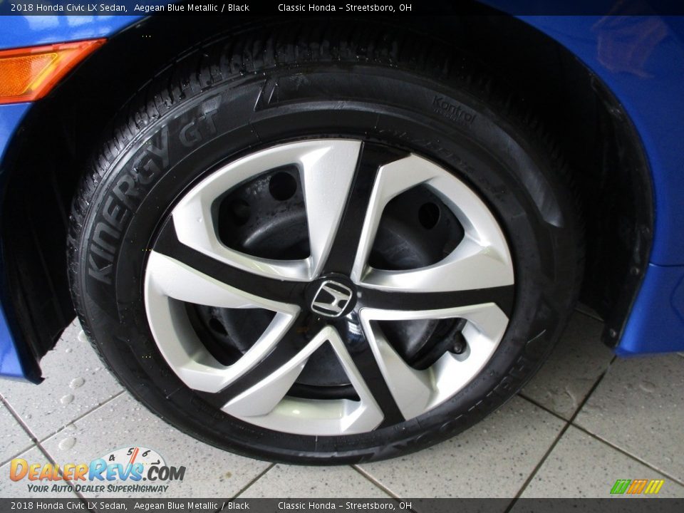 2018 Honda Civic LX Sedan Aegean Blue Metallic / Black Photo #12