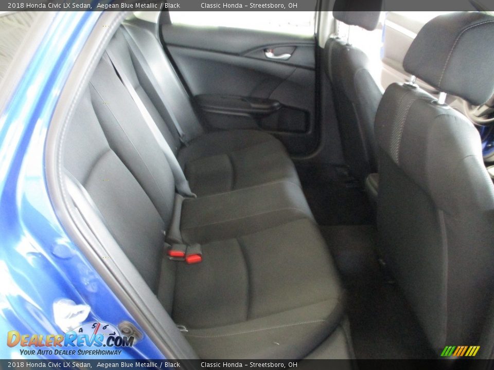 2018 Honda Civic LX Sedan Aegean Blue Metallic / Black Photo #19