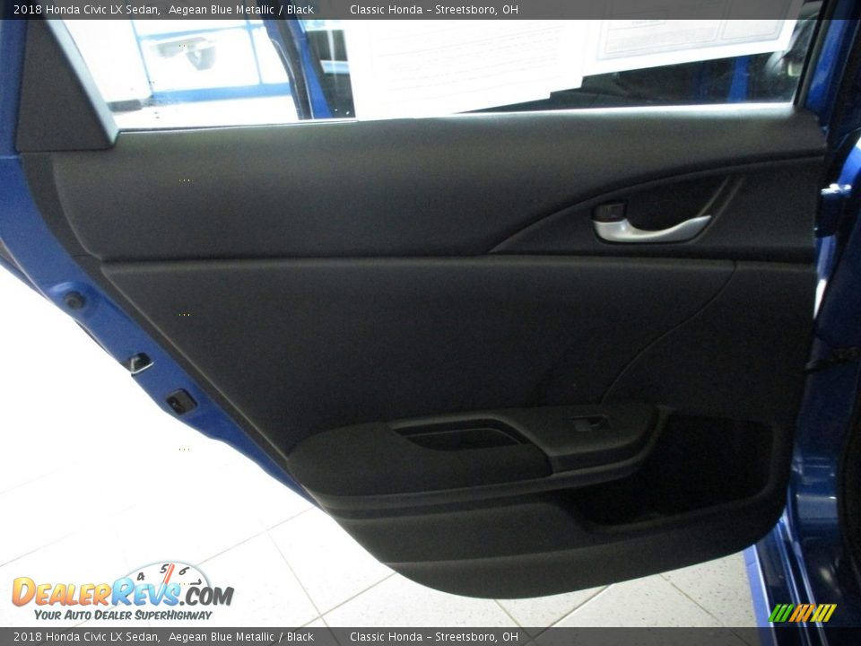 2018 Honda Civic LX Sedan Aegean Blue Metallic / Black Photo #22