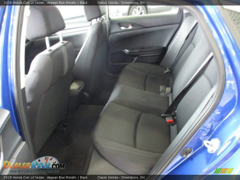 2018 Honda Civic LX Sedan Aegean Blue Metallic / Black Photo #24