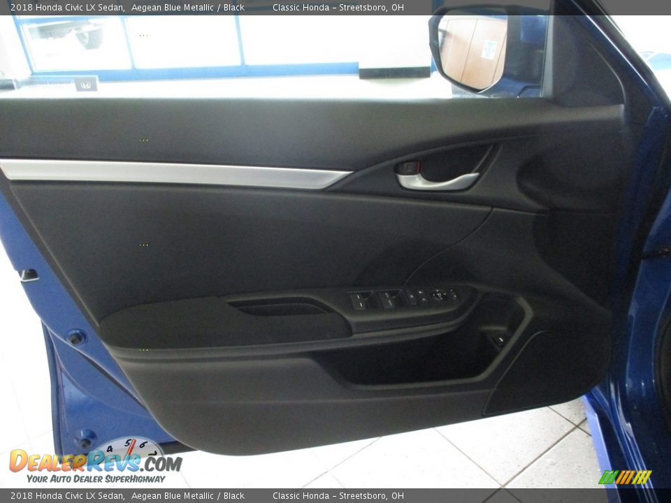 2018 Honda Civic LX Sedan Aegean Blue Metallic / Black Photo #25