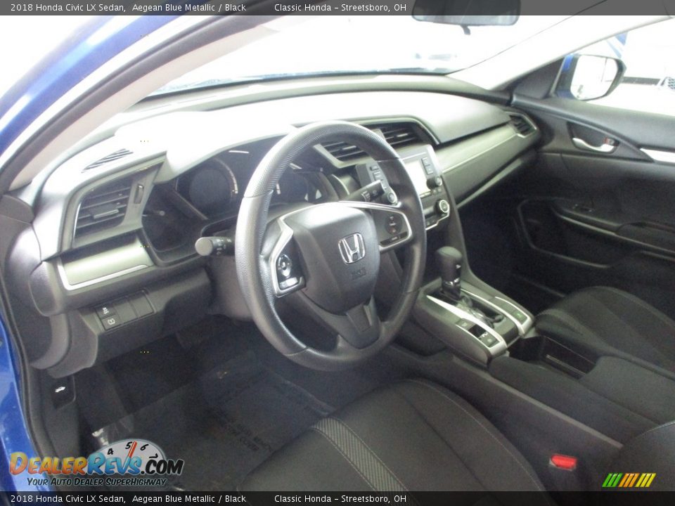 2018 Honda Civic LX Sedan Aegean Blue Metallic / Black Photo #26