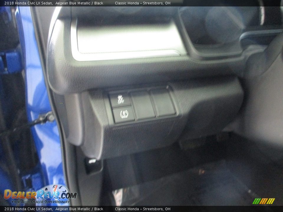2018 Honda Civic LX Sedan Aegean Blue Metallic / Black Photo #28