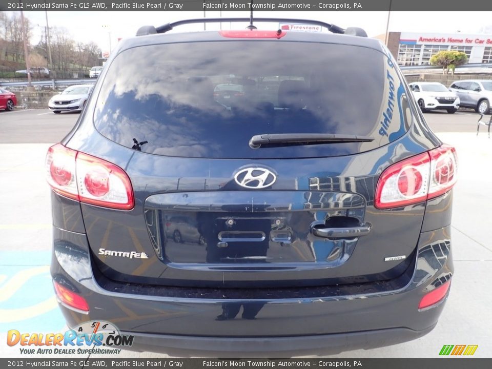 2012 Hyundai Santa Fe GLS AWD Pacific Blue Pearl / Gray Photo #3