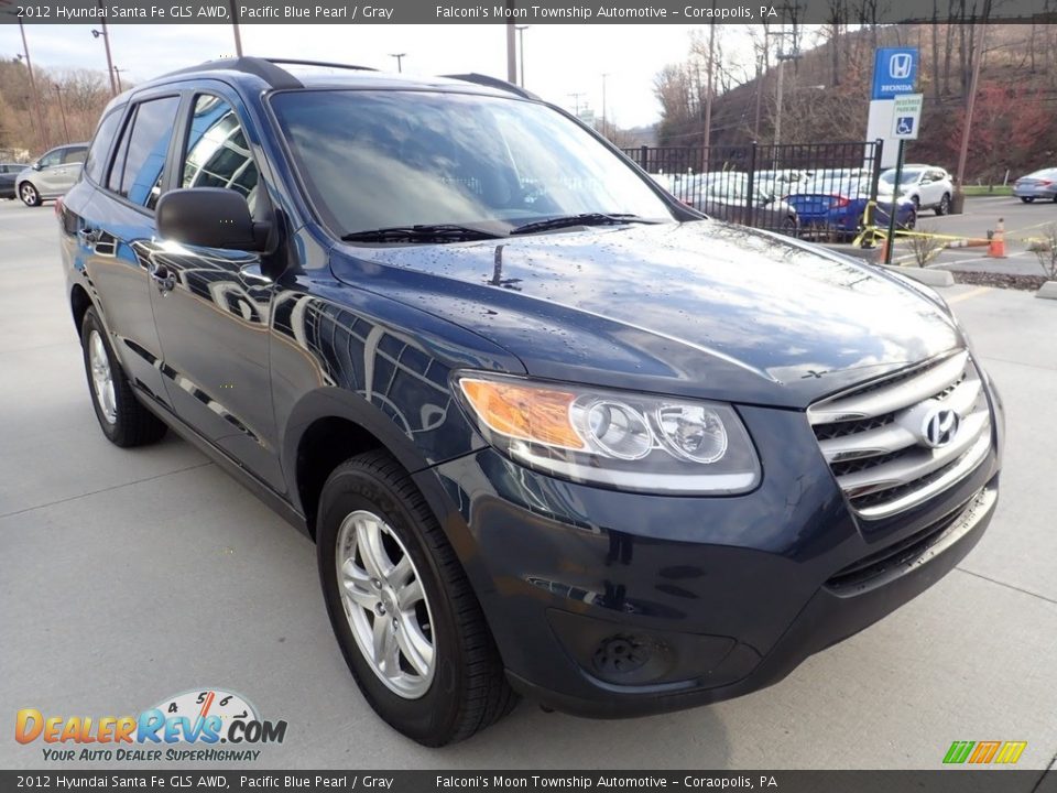 2012 Hyundai Santa Fe GLS AWD Pacific Blue Pearl / Gray Photo #6