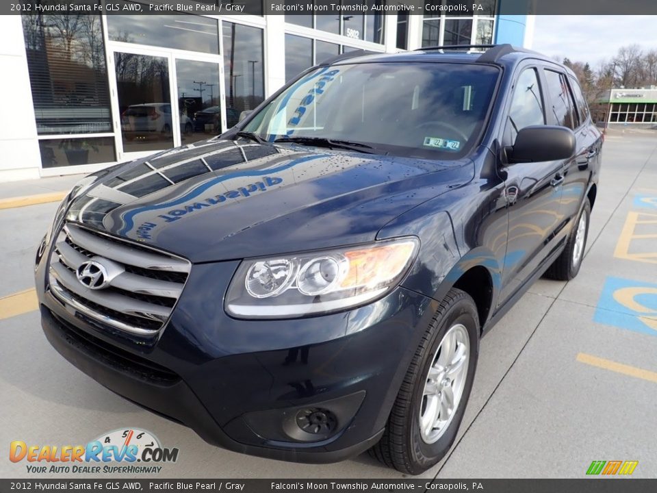 2012 Hyundai Santa Fe GLS AWD Pacific Blue Pearl / Gray Photo #8