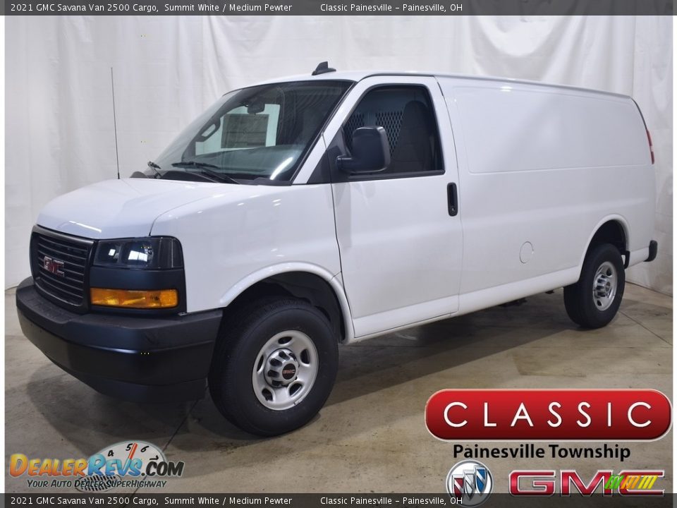 2021 GMC Savana Van 2500 Cargo Summit White / Medium Pewter Photo #1