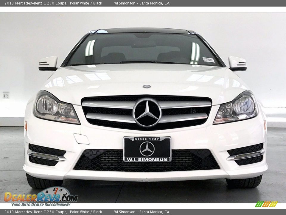 2013 Mercedes-Benz C 250 Coupe Polar White / Black Photo #2