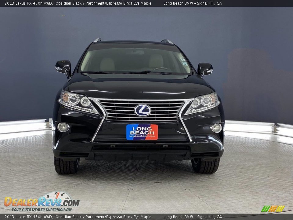 2013 Lexus RX 450h AWD Obsidian Black / Parchment/Espresso Birds Eye Maple Photo #2