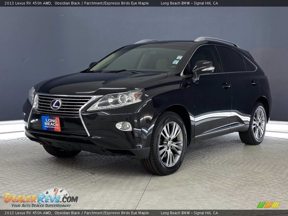 2013 Lexus RX 450h AWD Obsidian Black / Parchment/Espresso Birds Eye Maple Photo #3