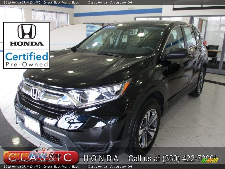 2019 Honda CR-V LX AWD Crystal Black Pearl / Black Photo #1