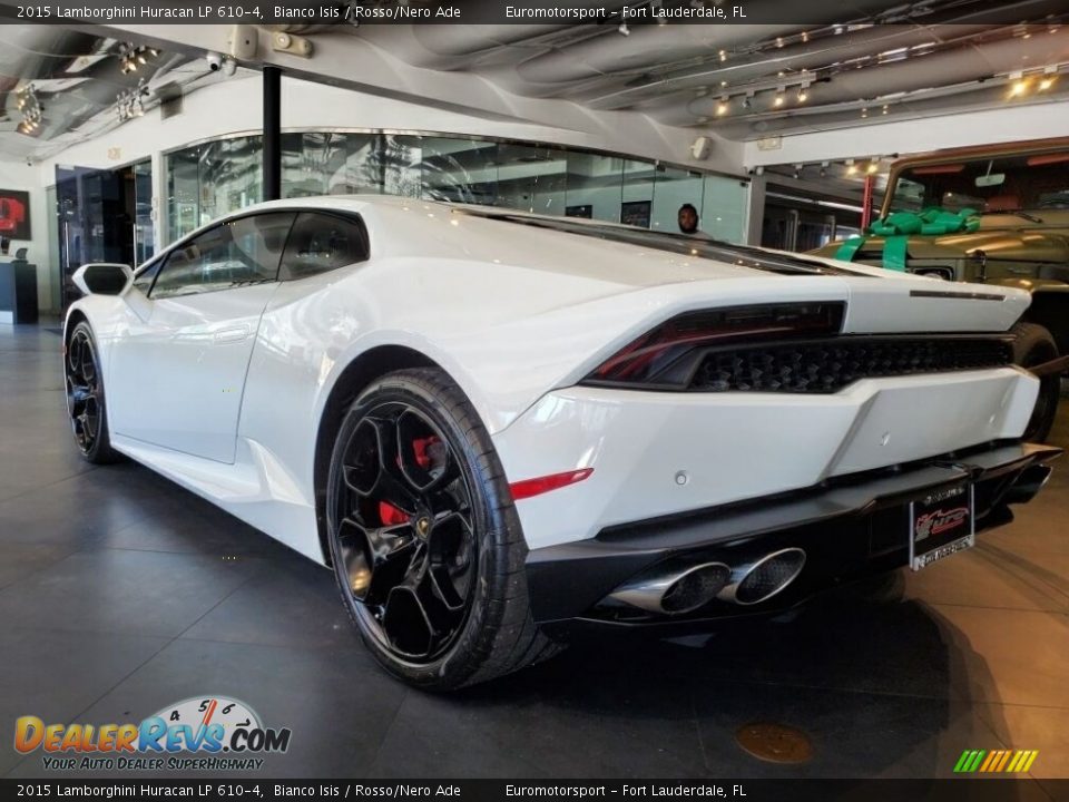 2015 Lamborghini Huracan LP 610-4 Bianco Isis / Rosso/Nero Ade Photo #4