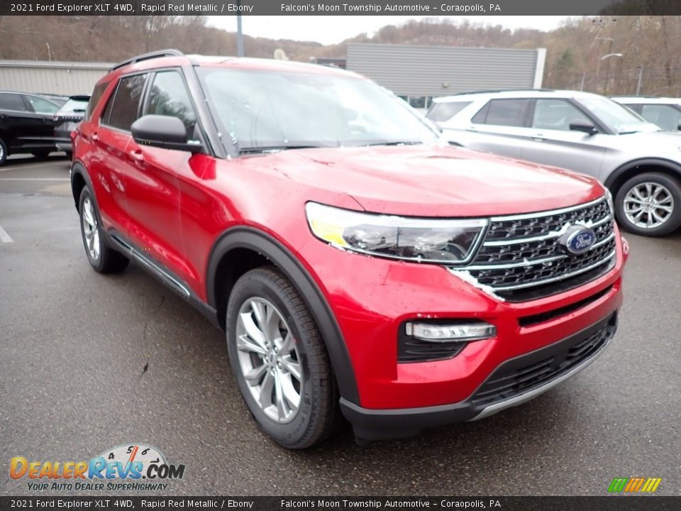 2021 Ford Explorer XLT 4WD Rapid Red Metallic / Ebony Photo #3