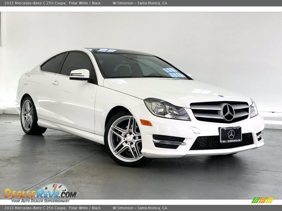 2013 Mercedes-Benz C 250 Coupe Polar White / Black Photo #34