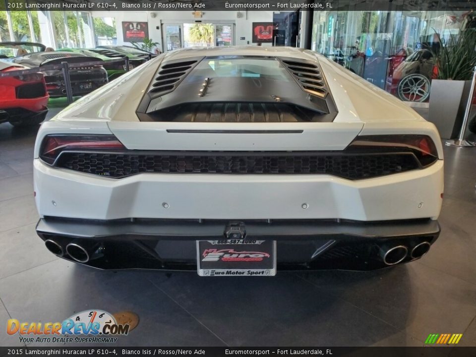 2015 Lamborghini Huracan LP 610-4 Bianco Isis / Rosso/Nero Ade Photo #5