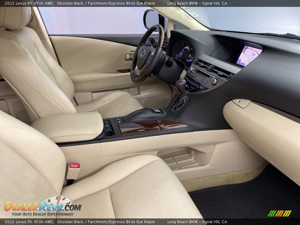 2013 Lexus RX 450h AWD Obsidian Black / Parchment/Espresso Birds Eye Maple Photo #33