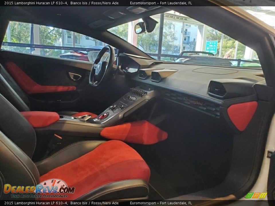 2015 Lamborghini Huracan LP 610-4 Bianco Isis / Rosso/Nero Ade Photo #12