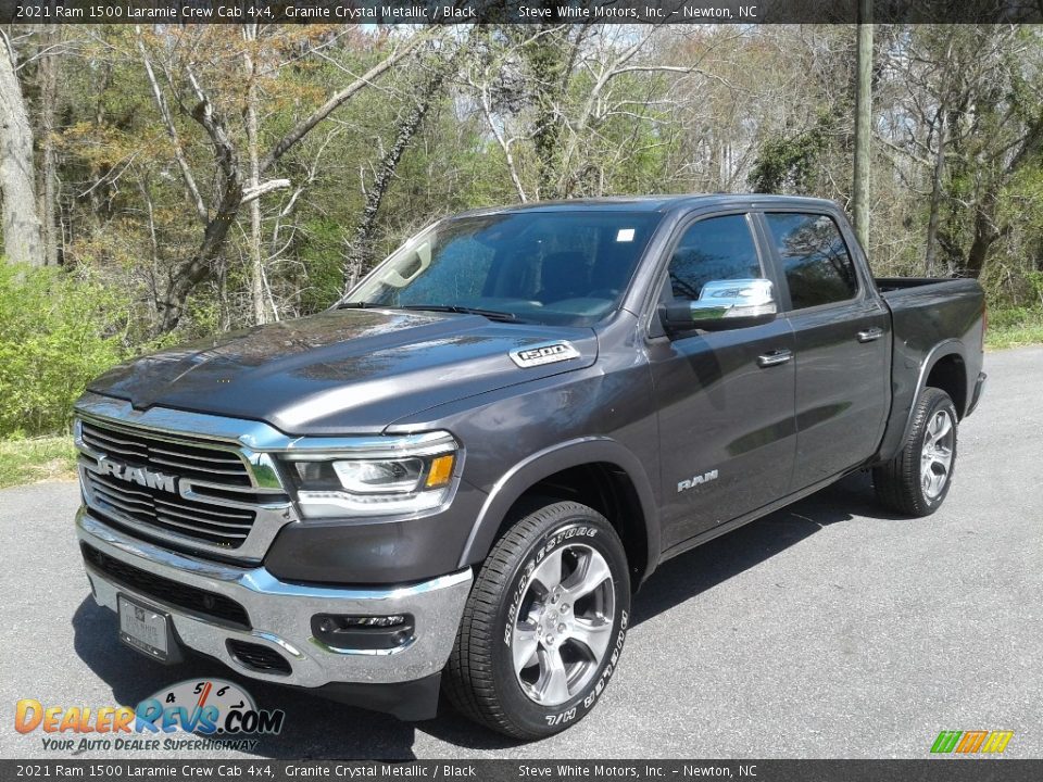 2021 Ram 1500 Laramie Crew Cab 4x4 Granite Crystal Metallic / Black Photo #2