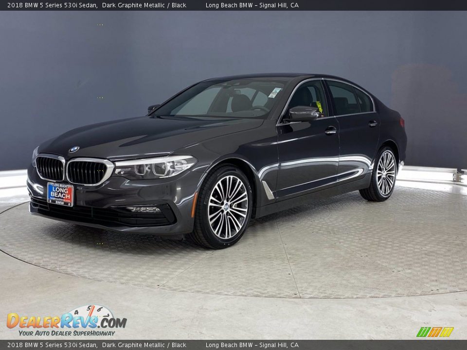 2018 BMW 5 Series 530i Sedan Dark Graphite Metallic / Black Photo #3