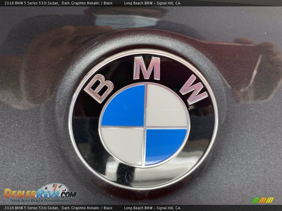 2018 BMW 5 Series 530i Sedan Dark Graphite Metallic / Black Photo #10