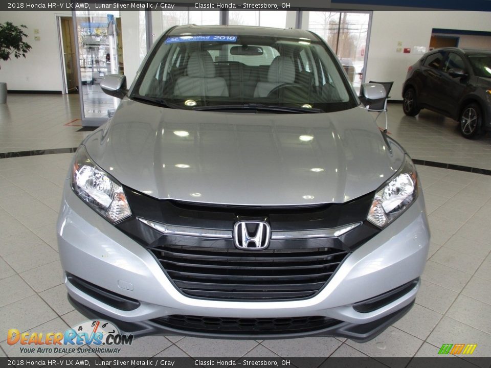 2018 Honda HR-V LX AWD Lunar Silver Metallic / Gray Photo #2