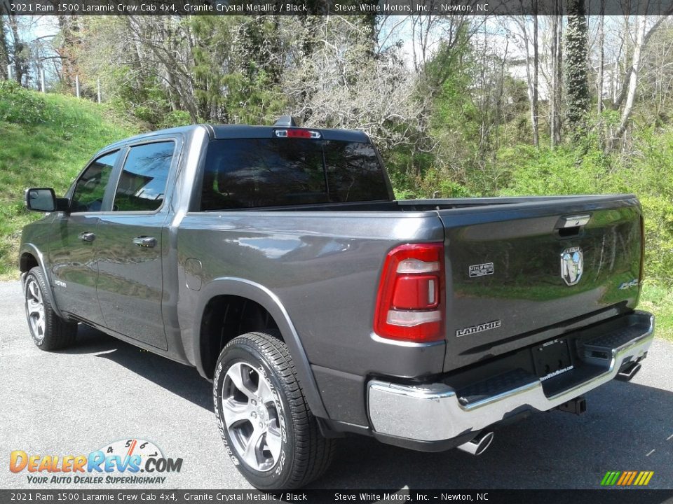 2021 Ram 1500 Laramie Crew Cab 4x4 Granite Crystal Metallic / Black Photo #10