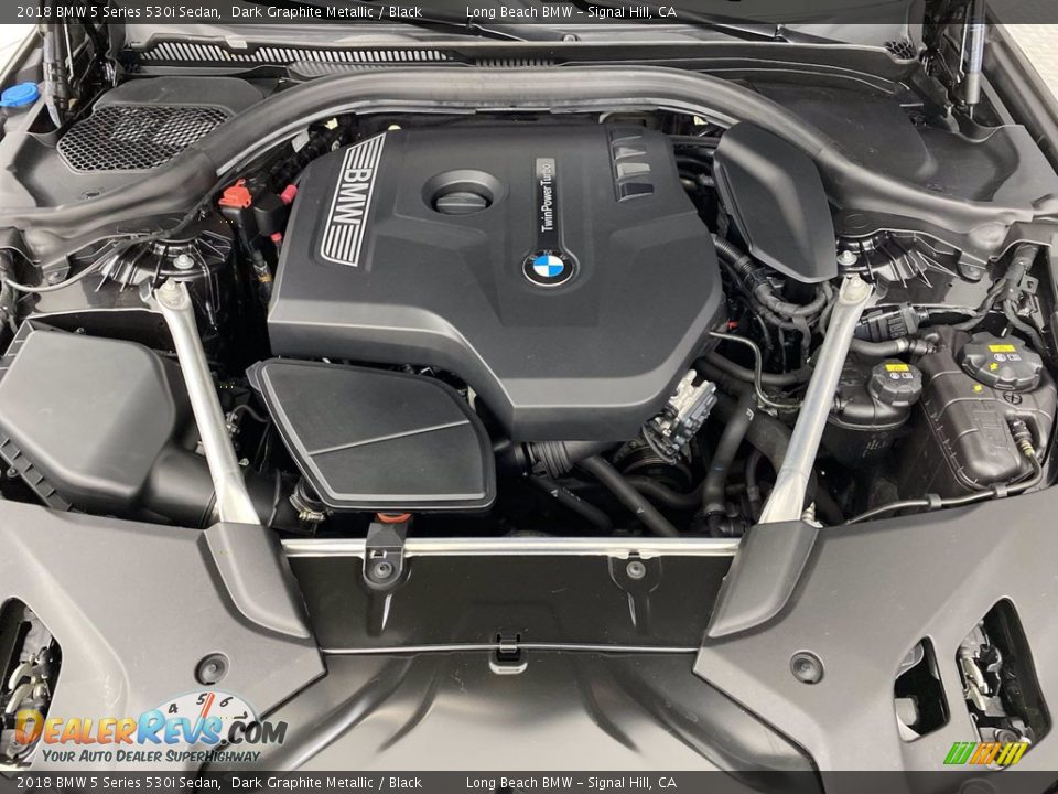 2018 BMW 5 Series 530i Sedan Dark Graphite Metallic / Black Photo #12