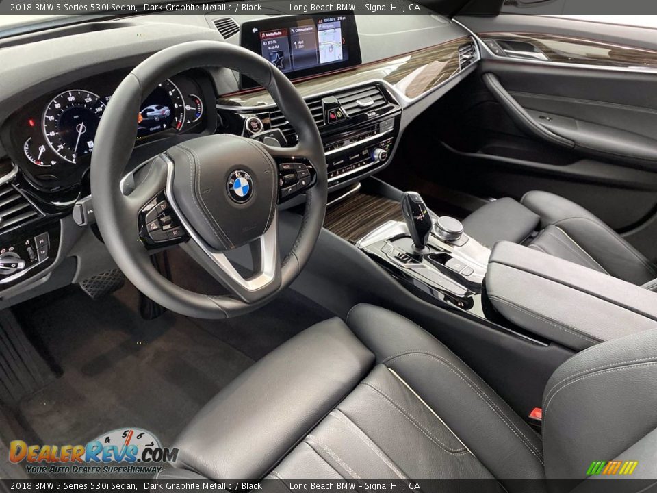 2018 BMW 5 Series 530i Sedan Dark Graphite Metallic / Black Photo #16