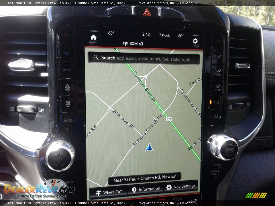 Navigation of 2021 Ram 1500 Laramie Crew Cab 4x4 Photo #25