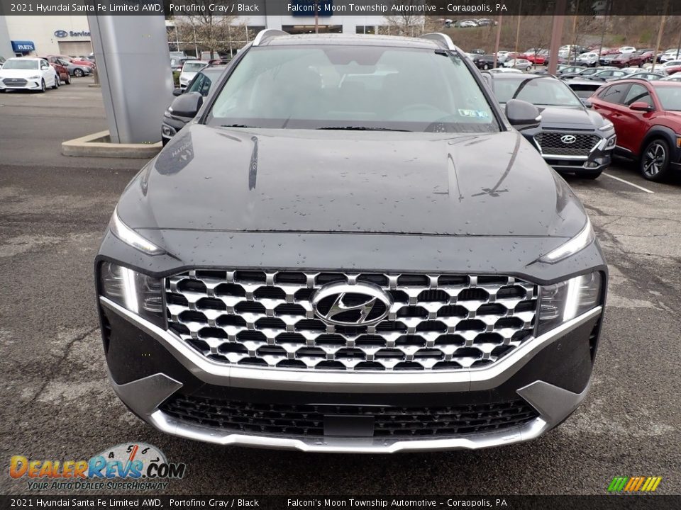 2021 Hyundai Santa Fe Limited AWD Portofino Gray / Black Photo #4