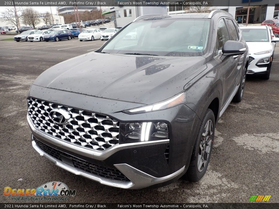 2021 Hyundai Santa Fe Limited AWD Portofino Gray / Black Photo #5