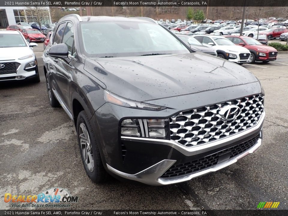 2021 Hyundai Santa Fe SEL AWD Portofino Gray / Gray Photo #3