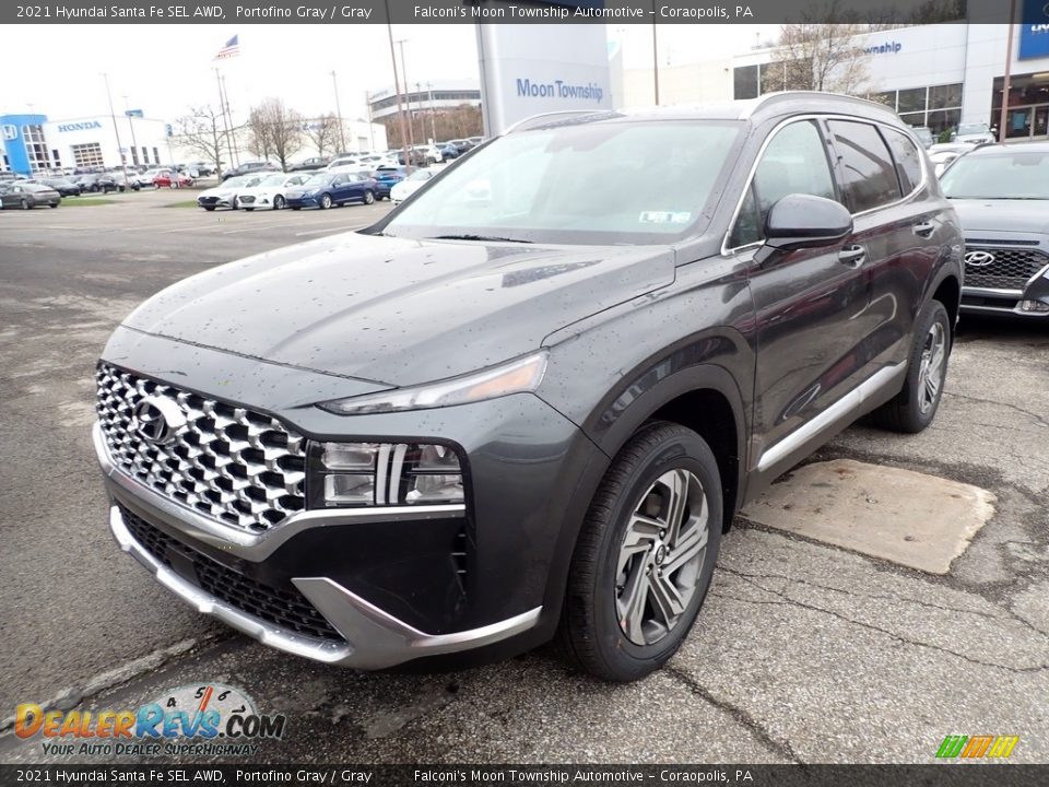 2021 Hyundai Santa Fe SEL AWD Portofino Gray / Gray Photo #5